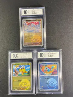 Pokemon TCG S-Chinese 151C-105 007 CBB1c 07 109Captain Pikachu Marowak Squirtle - Image 1