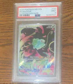2025 Pokemon MEG EN-MEGA EVOLUTION - ILLUSTRATION RARE #133 BULBASAUR PSA 9 - Image 2