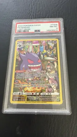2022 Pokemon SWSH FA/Gengar Lost Origin #TG06 PSA 8 - Image 1