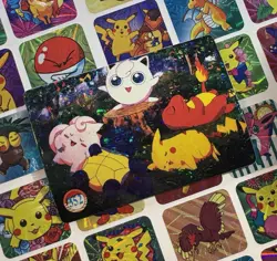 Pokemon Jigglypuff Vintage Pocket Monsters Vending HOLO Prism Sticker 98 Bandai - Image 1