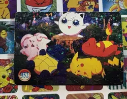 Pokemon Jigglypuff Vintage Pocket Monsters Vending HOLO Prism Sticker 98 Bandai - Image 3