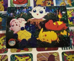 Pokemon Jigglypuff Vintage Pocket Monsters Vending HOLO Prism Sticker 98 Bandai - Image 4