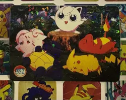 Pokemon Jigglypuff Vintage Pocket Monsters Vending HOLO Prism Sticker 98 Bandai - Image 5