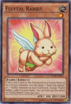 Fluffal Rabbit - NECH-EN020 - Common 1st Edition Yugioh - Image 1