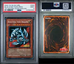 PSA9 Yu-Gi-Oh! Yugioh Blue-Eyes Toon Dragon English Secret Rare 1st MRL-000 - Image 1
