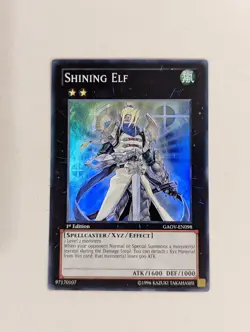 YuGiOh Shining Elf Super Rare 1st Edition GAOV-EN098 LP/Mod Play - Image 1