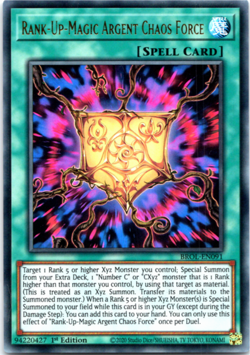 BROL-EN091 - Rank-Up-Magic Argent Chaos Force - Ultra Rare 1st Edition Yugioh - Image 1