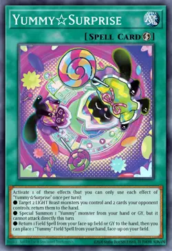 Yugioh JUSH-EN025 - Yummy Surprise - Super Rare - Image 1