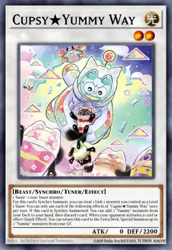 Yugioh JUSH-EN019 - Cupsy Yummy Way - Super Rare - Image 1