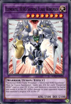 Elemental HERO Shining Flare Wingman - 1st Edition BLC1-EN139 - NM - YuGiOh - Image 1