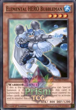 1st Ed Elemental HERO Bubbleman SDHS-EN012 Yugioh - Image 1
