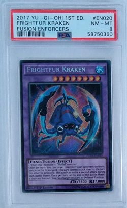 Yugioh PSA 8 NM-MT 2017 Frightfur Kraken FUEN-EN020 1st Edition Secret Rare - Image 1