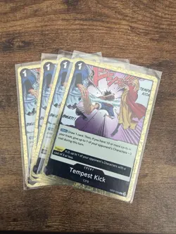OP07-096 Tempest Kick 500 Years Into The Future Playset X4! One Piece Card Game - Image 1