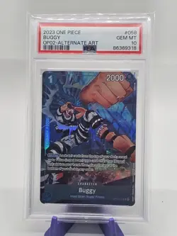 2023 One Piece TCG USA Buggy Alt Art Paramount War OP02-058 PSA 10 GEM - Image 1
