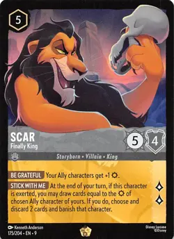 Scar Finally King 175/204 Fabled Disney Lorcana - Image 1