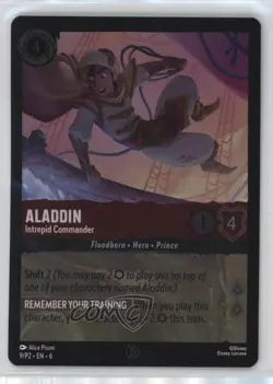 2024-Current Disney Lorcana - P2 Promos Aladdin Intrepid Commander #9/P2 - Image 1
