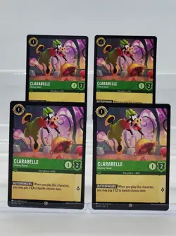 Disney Lorcana Clarabelle - Clumsy Guest 86/204 Shimmering Skies 4 Cards - Image 1