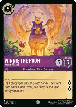 DISNEY LORCANA TCG - Rise of the Floodborn Winnie the Pooh Hunny Common 59/204 - Image 1