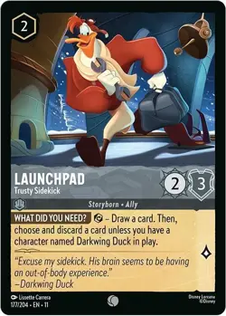 DISNEY LORCANA TCG - Winterspell - Launchpad - Trusty Sidekick - 177/204 - Image 1