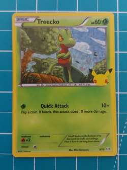 Treecko HOLO RARE 3/25 McDonalds 25th Anniversary Pokemon SWSH Promo NM - Image 1