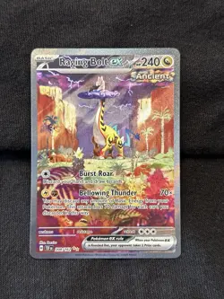 Pokemon TCG Temporal Forces Raging Bolt EX 208/162 Special Illustration - Image 1