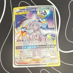 Pokemon Solgaleo & Lunala GX Full Art TAG TEAM Ultra Rare Holo SM Eclipse 216/2… - Image 1