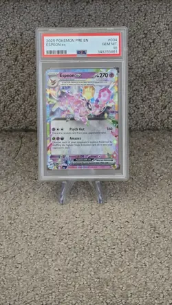 2025 POKEMON PRE EN-PRISMATIC EVOLUTIONS #034 ESPEON EX PSA 10 - Image 1