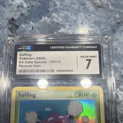 Pokemon Koffing EX Delta Species 72/113 Reverse Holo 2005 Common CGC 7 - Image 4