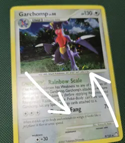 SWIRL 🌀💫 DOUBLE HOLO BLEED ERROR Garchomp 9/123 Mysterious Treasures Pokemon - Image 1