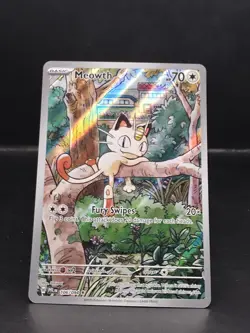 Meowth 106/094 Illustration Rare Phantasmal Flames Pokemon TCG - Image 1