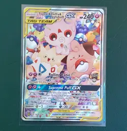 Pokemon Togepi Cleffa Igglybuff GX TAG TEAM Ultra Rare Holo Alt Art Mint - Image 1