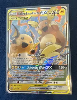 Pokemon Raichu & Alolan Raichu GX 54/236 Sm-Unified Minds Holo - Image 1