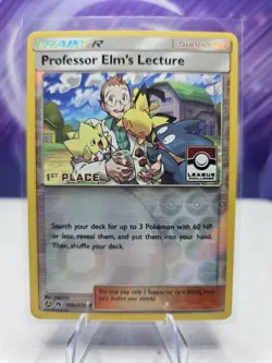 Pokemon Professor Elm's Lecture Stamped 188a/214 1st Place League Challenge - Image 1