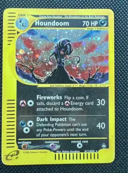 Pokemon TCG Houndoom Aquapolis Holo Rare 2002 H11/H32 - Image 1