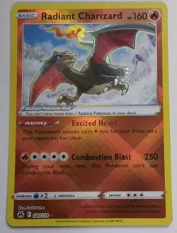 Pokemon TCG Radiant Charizard 020/159 Crown Zenith Radiant Rare Holo English - Image 1