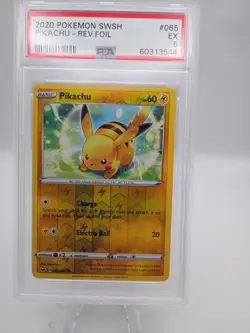 2020 Pokemon Swsh #065 Pikachu Reverse Holo PSA 5 - Image 1