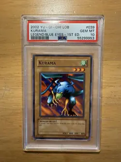 Yugioh KURAMA LOB-039 1st Edition GEM MINT PSA 10 - Image 1