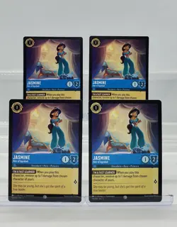 Disney Lorcana Jasmine - Heir of Agrabah 151/204 Floodborn Common 4 Cards Set - Image 1
