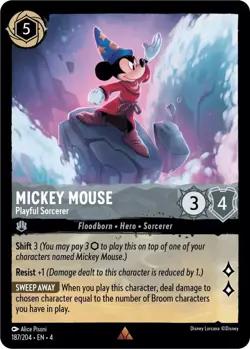 Disney Lorcana Ursula’s Return - Mickey Mouse - Playful Sorcerer - 187/204 - Image 1