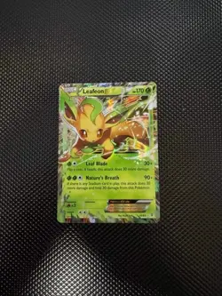 Pokemon TCG Leafeon-EX Holo Rare Card Generations 10/83 MP - Image 1
