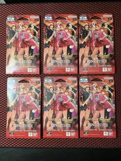 LOT OF 6 One Piece CGC Card Game EB-03 Heroines Edition Sleeved Booster Pack NEW - Image 1