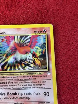 Ho-oh 07/64 Neo Revelation Holo Wotc Pokemon Card Played - Image 3