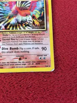 Ho-oh 07/64 Neo Revelation Holo Wotc Pokemon Card Played - Image 4