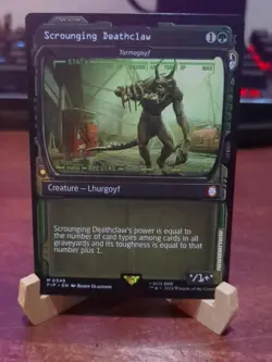 MTG: Scrounging Deathclaw - Tarmogoyf SHOWCASE, Universes Beyond: Fallout Card!! - Image 1