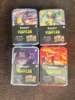 1 TIN -Magic The Gathering Teenage Mutant Ninja Turtles Tin (TMNT MTG) 3 Booster - Image 1
