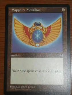 LP Sapphire Medallion Charlie Brown Misprint Tempest Magic the Gathering MtG - Image 1