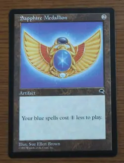 LP Sapphire Medallion Charlie Brown Misprint Tempest Magic the Gathering MtG - Image 2