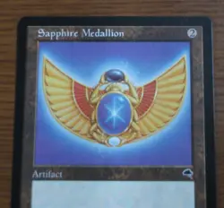 LP Sapphire Medallion Charlie Brown Misprint Tempest Magic the Gathering MtG - Image 3