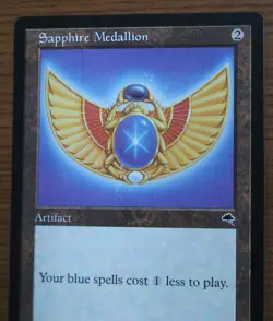 LP Sapphire Medallion Charlie Brown Misprint Tempest Magic the Gathering MtG - Image 4