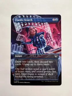 Frantic Search - BORDERLESS - MTG Commander Masters - NM - Image 1